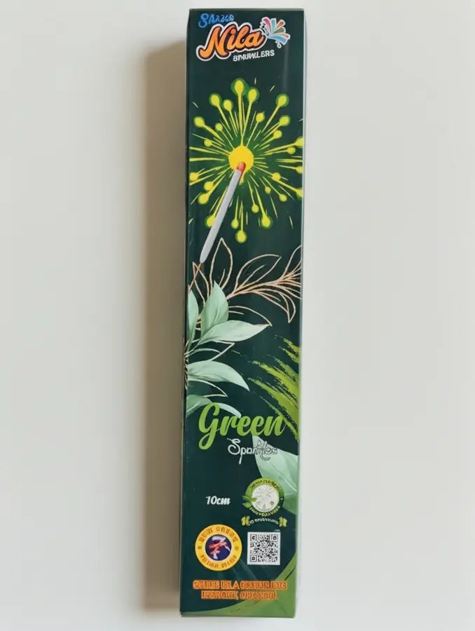 10 cm Green Sparkler